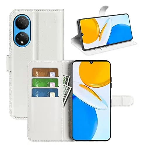 CoverKingz Handyhülle für Honor X7 - Handytasche mit Kartenfach Honor X7 Cover - Handy Hülle klappbar Weiß