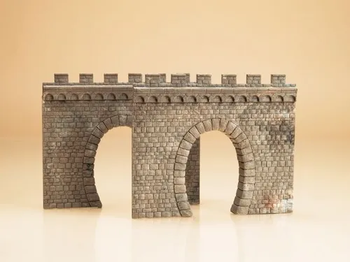 Auhagen 41 586 Tunnelportale eingleisig - 155 x 137 mm, buntes Kunststoffmodell für Modelleisenbahnen, ideal für kreative Landschaftsgestaltung