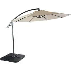 Deluxe Ampelschirm HHG 995, 3m Sonnenschirm mit Kurbelmechanismus