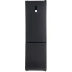 Wolkenstein Kühl- Gefrierkombination WKG456ENFDDIX Dark Inox Design 456l NoFrost höhenverstellbar wechselbarer Türanschlag Standgerät - Schwarz