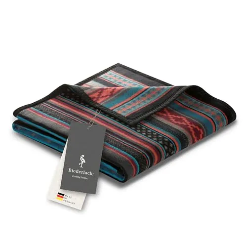 Wohndecke Tribal Mix in schwarz von Biederlack
