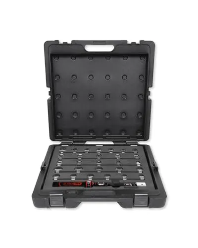 KS Tools Drehmoment Werkzeug-Satz 29-tlg. für Drehmomentschlüssel 10-50 Nm - Drehmomentschlüssel Set mit 9x12 mm Einsteckwerkzeugen, präzise einstellbar von 10-50 Nm, im stabilen Koffer für einfache Aufbewahrung und Transport.