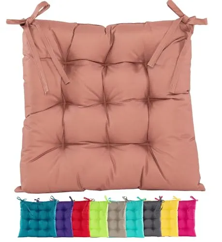 JACK Outdoor Stuhlkissen 38x38cm Lounge Kissen Auflage Wasserfest Sitzkissen Garten Lotus Effekt, Farbe:Terra