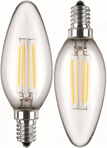 2x LED Lampe Kerzenform 4,5 Watt E14 827 warmweiß Birne 470 Lumen Leuchte