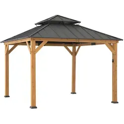 Zedernholz Gazebo KAPS mit Solar
