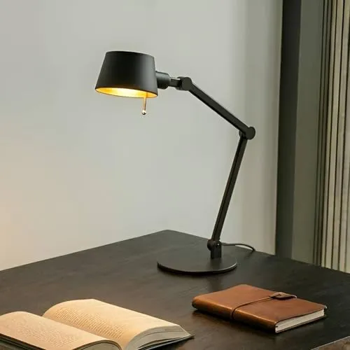 Lucande Silka Tischleuchte Black in gold von Lucande