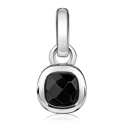 Materia Edelstein Anhänger Silber 925 Onyx schwarz KA-248-Schwarz