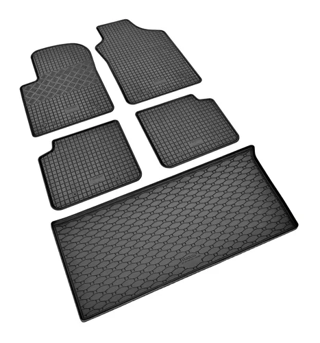 Gummifußmatten und Kofferraumwanne ein Set passend für Fiat 500 2015 - 2021