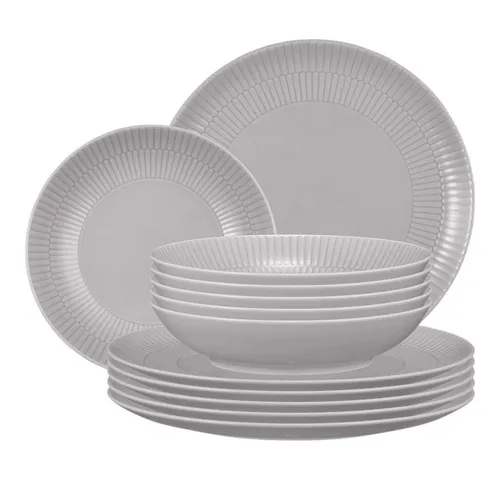 Seltmann Weiden Tafelservice Amina 12er Set in grau von Seltmann Weiden