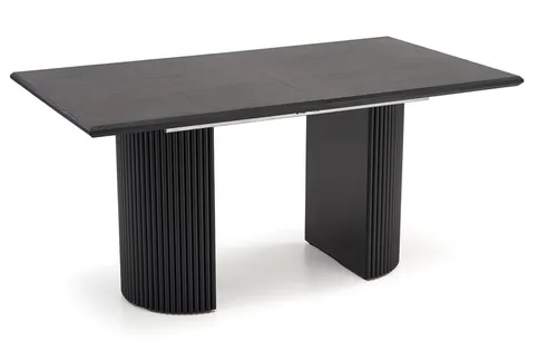 Esstisch Bolero Ausziehtisch 160-250x90cm Schwarz Matt - Moderner Esstisch für bis zu 10 Personen, ausziehbar mit Einlegeplatten. Robuste Bauweise aus Metall und MDF, ideal für Esszimmer. Verfügbar in eleganter schwarzer matt Oberfläche.