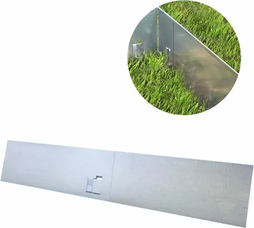 Rasenkanten Metall 13.5cm x 120cm ohne Farbe | Beeteinfassung | Beetumrandung | Beetbegrenzungen, Color:ohne Farbe