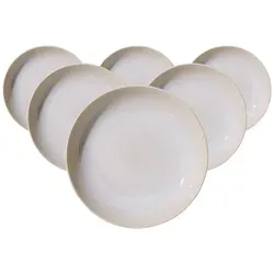 Ritzenhoff & Breker Laredo Suppenteller 6er Set - Ø 23 cm - Teller aus Steinzeug, spülmaschinenfest und ideal für entspannte Tafelfreuden im Scandi-Wohnstil mit einzigartiger Reaktivglasur.