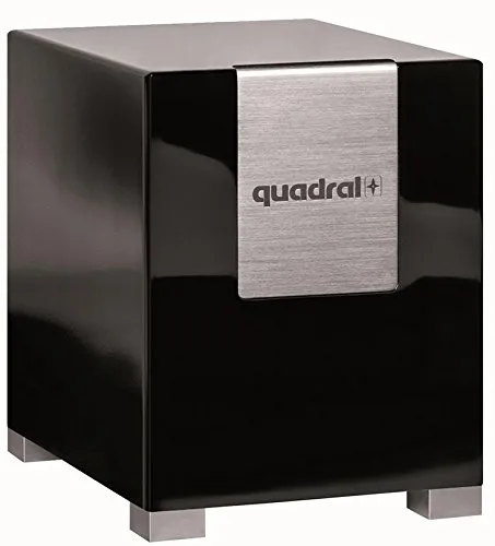 quadral Subwoofer Qube 8 schwarz Pianolack - Subwoofer für kraftvollen Bass, elegantes Design in schwarzem Pianolack, ideal für Heimkino und Musikliebhaber.