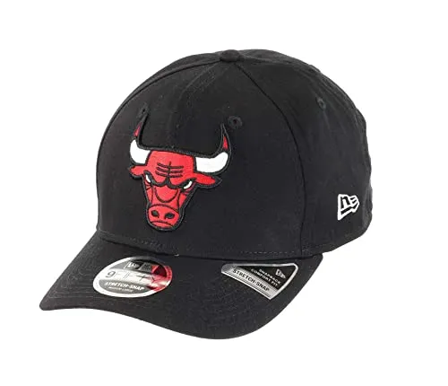 New Era Chicago Bulls 9Fifty Snapback Cap - Schwarz - Baseball Cap für Herren, verstellbar und komfortabel, mit hochwertiger Team-Applikation der Chicago Bulls, offiziell lizenziertes NBA-Produkt von New Era.