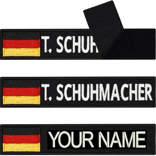 Deutschland Patches Namensschilder Militär Klett Patch personalisiert | 125x25mm