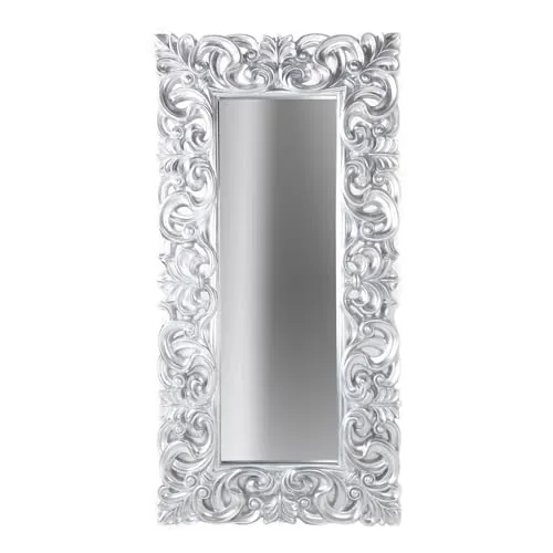 Riess-Ambiente Wandspiegel VENICE 180x90cm silber - Eleganter Barock-Wandspiegel für das Wohnzimmer, variabel aufhängbar und mit hochwertigem Polyresin-Rahmen für stilvolle Akzente.