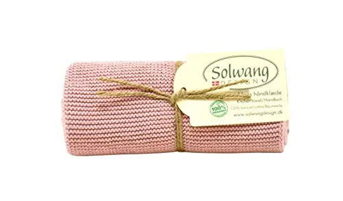 Solwang Küchentuch Hellrosa Rauch gestrickt Geschirrtuch Handtuch Baumwolle