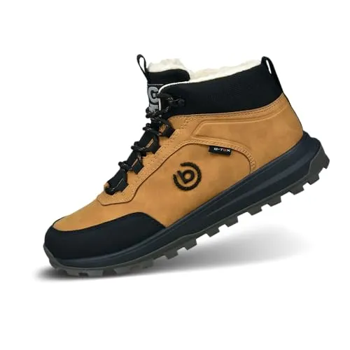 Bugatti Winterstiefel 321-ANP50-5000 - Beige Herrenstiefel Größe 43 - Wanderschuhe mit klobiger Laufsohle und modischem Design, ausgestattet mit einer Hightech-TEX-Membran für trockene Füße und warmem Fellfutter für optimalen Komfort.