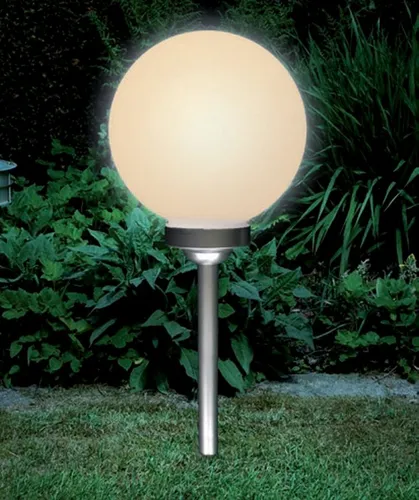 kamelshopping LED Solarleuchte Solar Kugelleuchte / Gartenkugel für Aussen mit LED Beleuchtung, LED fest integriert, Warmweiß, inkl. austauschbarem 600 mAh Akku