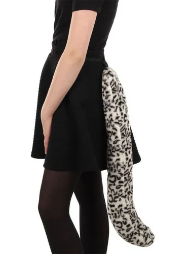 Elope Kostüm Schneeleopard Schwanz, Puscheliges Schwänzchen für winterliche Katzen