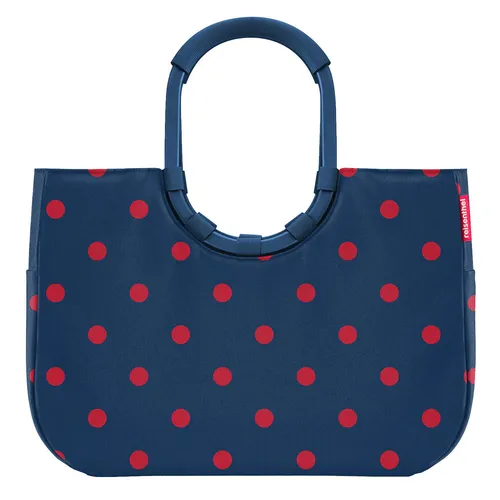 reisenthel loopshopper L mixed dots red Tragetasche - Damentaschen mit 25L Kapazität, faltbar und schmutzabweisend – ideal für den Einkauf oder als stylische Handtasche.