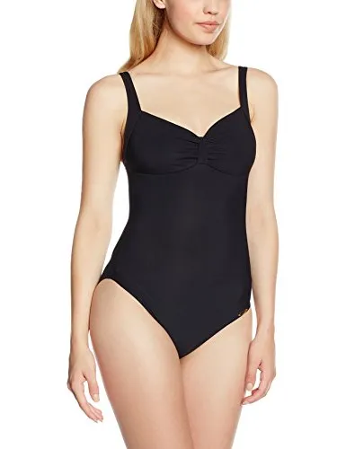 Sunflair Damen 22624 Einteiler, Schwarz - Bügellos für optimalen Komfort - Badeanzüge für Damen, bügelloses Design für höchsten Tragekomfort und eine schmeichelhafte Passform.
