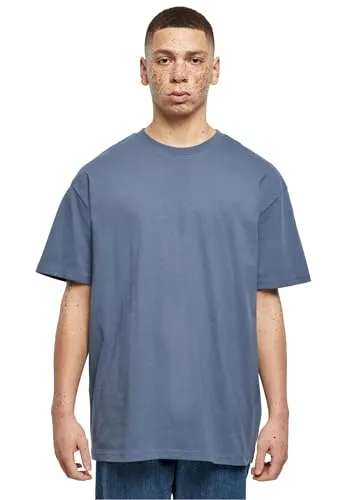 Build Your Brand Herren T-Shirt Heavy Oversize Tee, Basic T-Shirt für Männer, Oversized Fit, Baumwolle, XXL, vintageblue