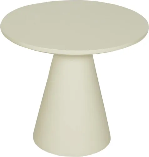 Couchtisch Kamillie aus Mangoholz in Sand – 60 x 60 cm - Eleganter Couchtisch Kamillie aus robustem Mangoholz in sanfter Sandfarbe. Die runde Tischplatte und der konische Fuß bieten Stabilität und eine harmonische Optik – ideal für jedes Wohnambiente.