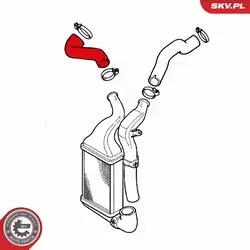 ESEN SKV Ladeluftschlauch 24SKV842 vorne rechts schwarz für GENERAL MOTORS OPEL 1302603 09157842 1302489