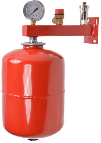 Aqbau® Set Membran Ausdehnungsgefäß mit Sicherheitsgruppe für Heiz & Kühlwasser (Größe - 24L)