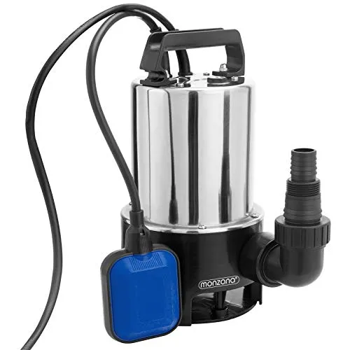 MONZANA® Wasserpumpe 11.500l/h 650 W - Vielseitige Tauchpumpe für Garten und Haus - Wasserpumpen mit 650W Motor, fördert bis zu 11.500 l/h und ideal zum Entleeren von Teichen oder Kellern. Mit praktischem Multiadapter und automatischem Schwimmschalter für einfache Handhabung.