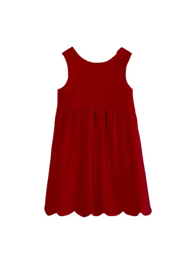 vertbaudet Minikleid Festliches Mädchen Samtkleid mit Schleife hinten