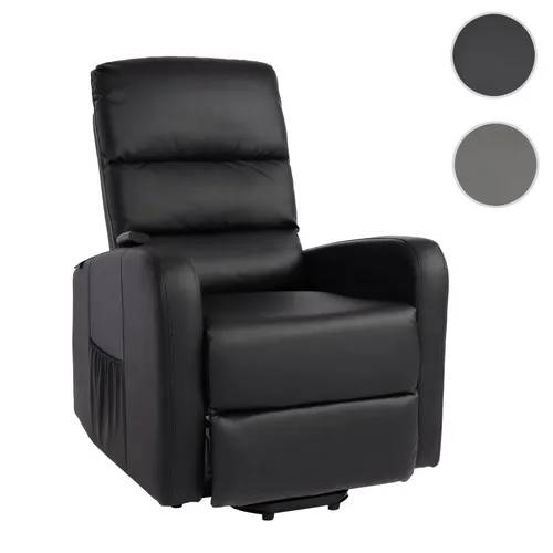 Fernsehsessel HWC-K62 mit Aufstehhilfe - Moderner TV-Sessel mit elektrischer dreistufiger Aufstehhilfe für mehr Komfort im Wohnzimmer. Erhältlich in grau und schwarz, ideal für Erwachsene und Jugendliche.