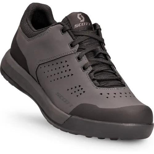 Scott MTB Shr-alp Flat Lace Schuhe - Dark Grey/Black, Größe 45 - Mountainbikeschuhe für Herren mit optimalem Halt auf Plattformpedalen und herausnehmbarer ErgoLogic-Innensohle für individuellen Komfort.