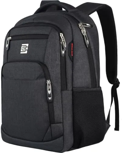 marcello 18 Zoll Laptop Rucksack Herren, Schulrucksack für Teenager Jungen | Großer Wasserdichter Reiserucksack, Anti-Diebstahl Arbeitsrucksack mit 15,6 Zoll Laptopfach für Reisen, Schule, Business