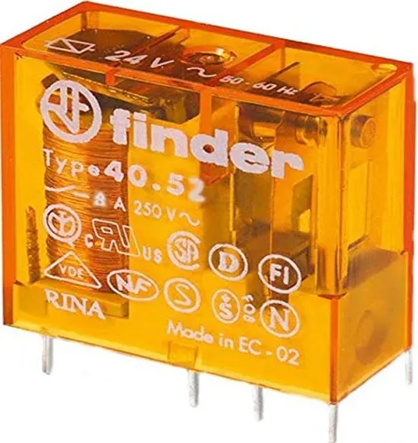 Finder Miniatur-Leiterplattenrelais 405280240000 - 2-polig, CO (nPDT), 8A, 24V