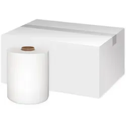 Papier-Handtuchrolle System 19 cm, 2-lagig - Hygieneartikel, hochweißes Zellstoffhandtuchpapier für optimale Hygiene, ideal für markenfreie Spendersysteme. 140 m pro Rolle, perfekt für stark frequentierte Bereiche.