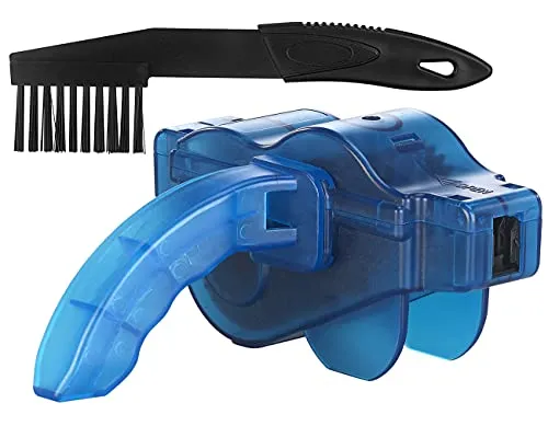 AGT Fahrradkettenreiniger: Fahrrad-Kettenreiniger mit Bürste und Zahnkranzkratzer (Kettenreinigungsgerät, Fahrradketten Reinigungsset, Fahrradkette Reinigungsgerät)