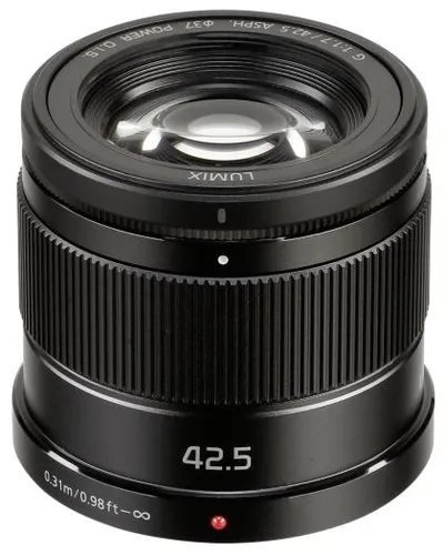 PANASONIC Lumix G 42.5mm 1:1.7 Power OIS schwarz - Objektiv für Micro 4/3 mit lichtstarker Blende von 1:1.7 und Bildstabilisator, ideal für Porträt- und Low-Light-Fotografie.