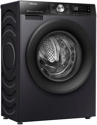 Hisense WF5S1045BB Waschmaschine, 10,5 kg, 1400 U/min - Frontlader Waschmaschine mit AutoDosing und Dampffunktion für optimale Waschergebnisse und weniger Bügelaufwand. Ideal für große Haushalte mit 10,5 kg Fassungsvermögen.