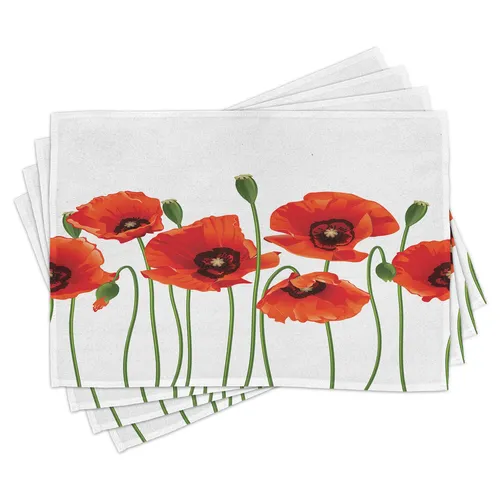 Tischset Platzset 4er Set Pastoral Blumen Botanik