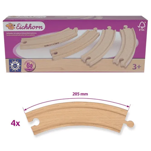 Eichhorn Bahn, große Kurvenschienen 4-tlg.