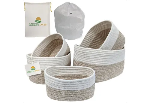 WIESEN.design Aufbewahrungskorb XXXL Korb Set MIRA 50L in braun von WIESEN.design