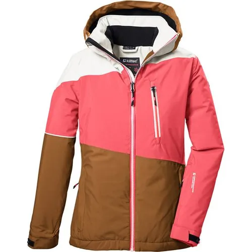 Skijacke KILLTEC KSW 331 GRLS SKI JCKT - Funktionsjacke für Mädchen, wasserdicht und atmungsaktiv mit Fleece-Innenseite, ideal für Pistentage dank praktischer Skipasstasche.