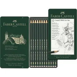 FABER-CASTELL Bleistift CASTELL 9000 12er Art Set in grün von Faber-Castell