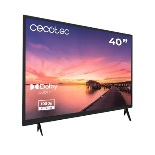 Cecotec TV - LED-Fernseher mit 40 Zoll, Full HD-Auflösung - 0 Serie 0040. Dolby-System, DVB_T/T2/C/S/S2 Tuner, 16W Lautsprecher, 3 HDMI und 2 USB-Anschlüsse, Flash-Speicher