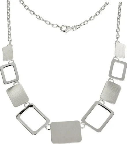 SilberDream Collier SDK4900JX - Elegante Halskette aus 925 Sterling Silber - Edles Collier in 45cm Länge mit mattierten und glänzenden Elementen. Allergiefrei und perfekt für stilbewusste Damen, ideal für jedes Outfit.
