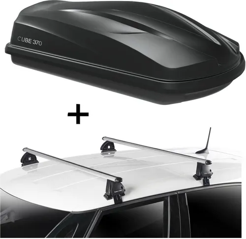 Dachbox CUBE370 370 Liter schwarz glänzend mit Dachträger VDP EVO ALU für Lancia Kappa 4 Türer - Praktisches Set: Dachbox CUBE 370 Liter in schwarz glänzend und Dachträger VDP EVO ALU für Lancia Kappa 4 Türer (1994-2001). Maximale Zuladung 75 kg, schlagfestes Material und einfache Montage für optimalen Komfort auf Reisen.