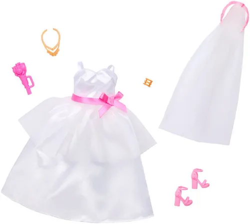 Produktbild Barbie Puppenkleidung Barbie Fashions, Barbie-Mode, Set mit Braut-Outfit, für Barbie-Puppe am Hochzeitstag