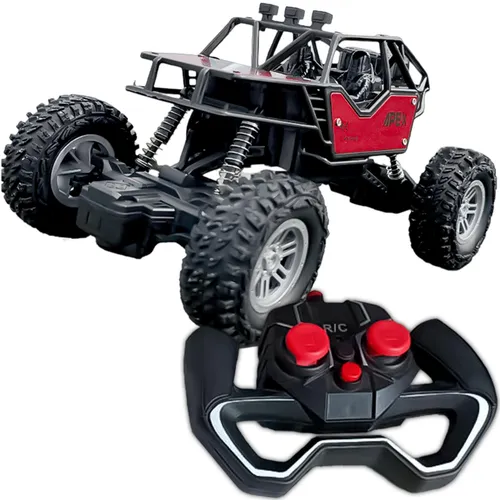 KRUMAD Ferngesteuertes Auto für Kinder – RC Off-Road Auto 3,7V mit 2x 500mAh Akku, 21,5x12,5x11 cm – Elektro Kinderauto mit Fernsteuerung